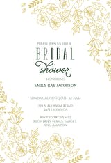 Elegant Flowers - Bridal Shower Invitation